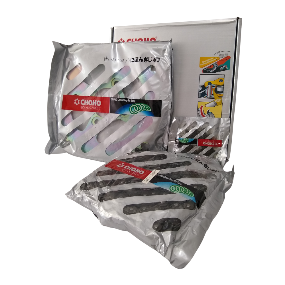 KIT PIÑON DEL/TRAS. C/CADENA BAJAJ PULSAR 200NS (39T/14T 520H-110/1102) - CHOHO