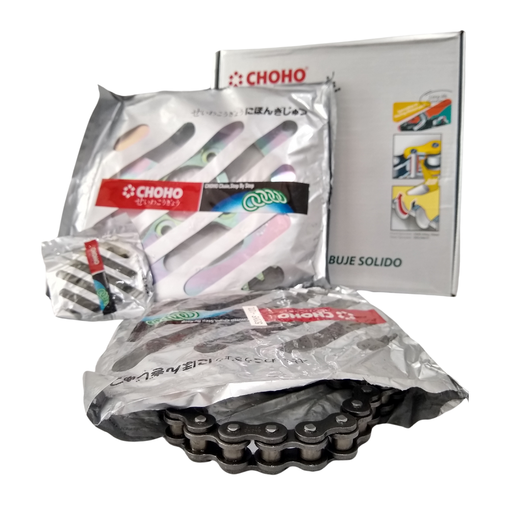 KIT PIÑON DEL/TRAS. C/CADENA BAJAJ PULSAR 200NS (39T/14T 520H-110/1102) - CHOHO